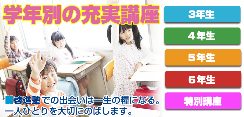 各学年のシステム